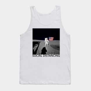 Social Distancing Black Tank Top